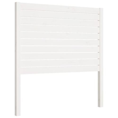Sengegærde 81x4x100 cm massivt fyrretræ hvid