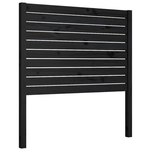 Sengegærde 81x4x100 cm massivt fyrretræ sort