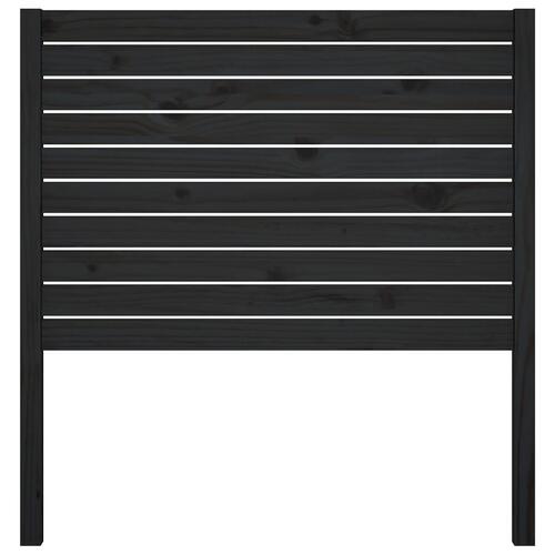 Sengegærde 81x4x100 cm massivt fyrretræ sort