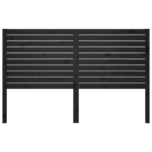 Sengegærde 126x4x100 cm massivt fyrretræ sort