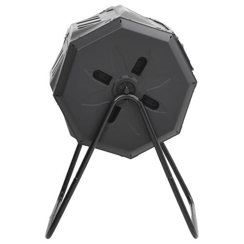 Kompostbeholder til have 73x64x95 cm 160 l sort