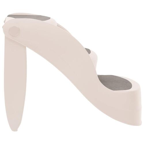 Foldbar hundetrappe 3 trin 50x38x38 cm plastik cremefarvet