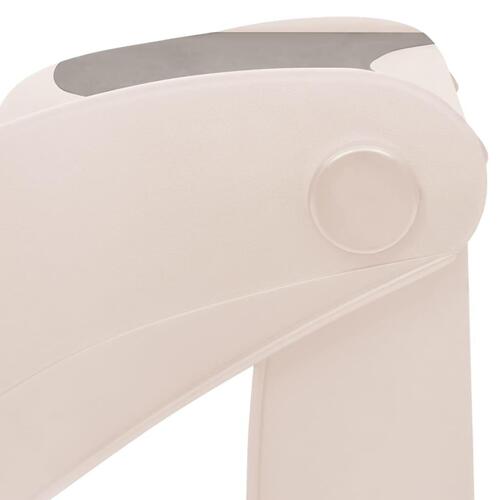 Foldbar hundetrappe 3 trin 50x38x38 cm plastik cremefarvet