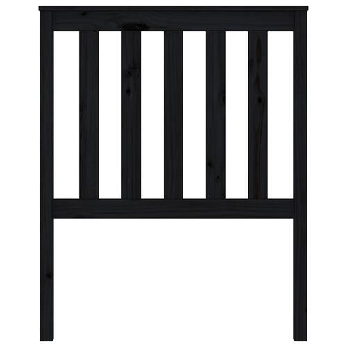 Sengegærde 81x6x101 cm massivt fyrretræ sort