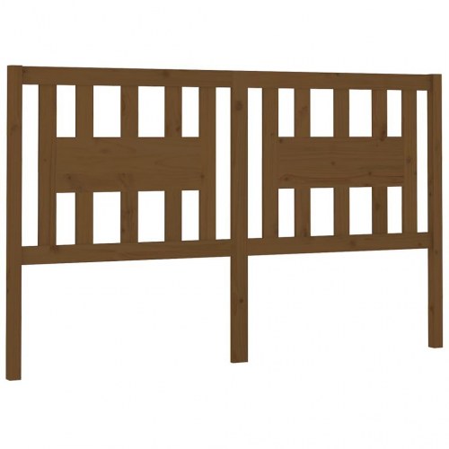 Sengegavl 126×4×100 cm i massivt fyrretræ - gyldenbrun