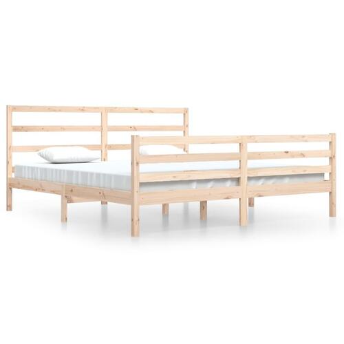 Sengeramme 200x200 cm massivt fyrretræ
