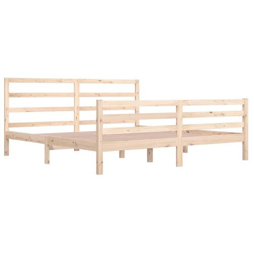 Sengeramme 200x200 cm massivt fyrretræ