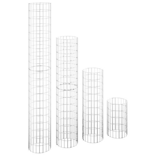Gabion-kurve 4 stk. cylinderformet Ø30x50/100/150/200 cm