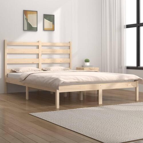 Sengeramme 200x200 cm massivt fyrretræ