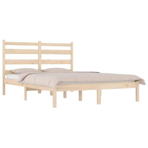 Sengeramme 200x200 cm massivt fyrretræ