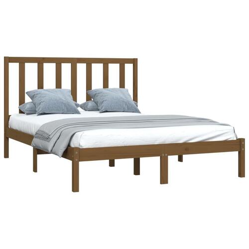 Sengeramme 120x190 cm Small Double massivt træ gyldenbrun