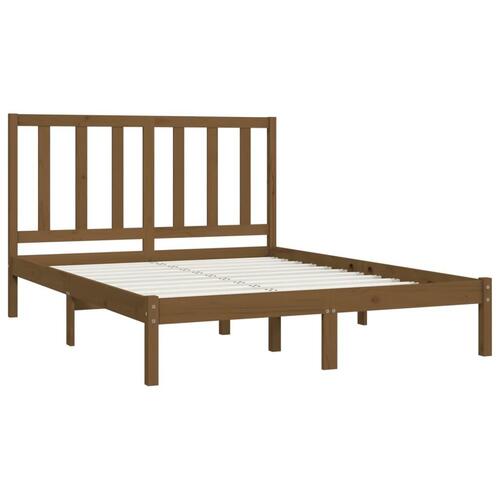 Sengeramme 120x190 cm Small Double massivt træ gyldenbrun