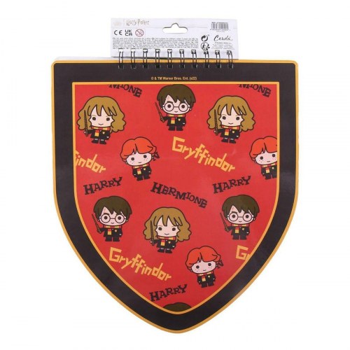 Harry Potter notesbog sæt med farveblyanter og klistermærker (30 × 30 × 1 cm) - rød