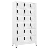Skab 90x40x180 cm stål hvid