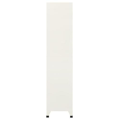 Skab 90x40x180 cm stål grå og blå