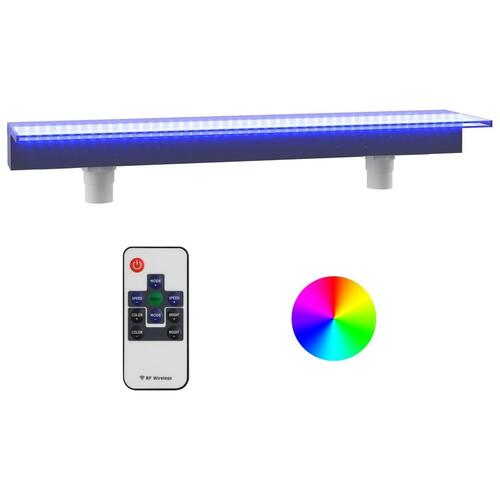 Vandfald med LED'er RGB-farver 108 cm akryl