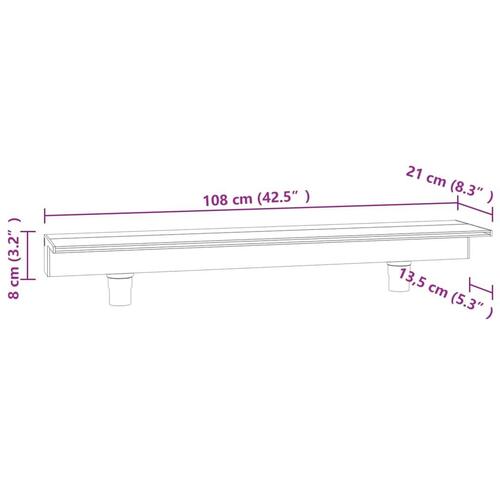 Vandfald med LED'er RGB-farver 108 cm akryl