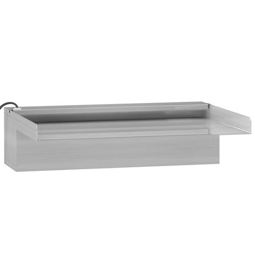 Vandfald med LED'er og RGB-farver 30 cm rustfrit stål
