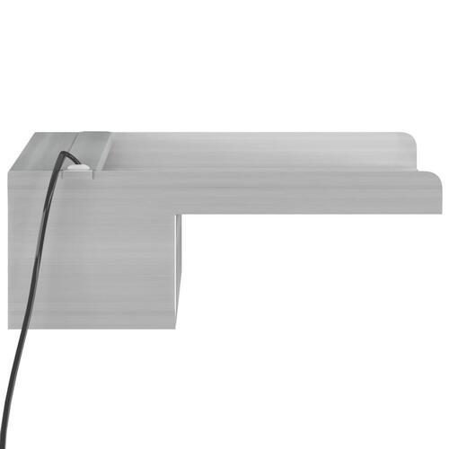 Vandfald med LED'er og RGB-farver 30 cm rustfrit stål