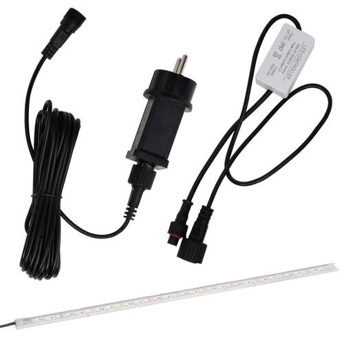Vandfald med LED'er og RGB-farver 30 cm rustfrit stål