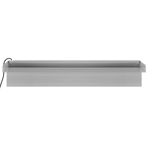 Vandfald med LED'er og RGB-farver 45 cm rustfrit stål