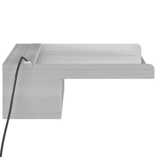 Vandfald med LED'er og RGB-farver 45 cm rustfrit stål