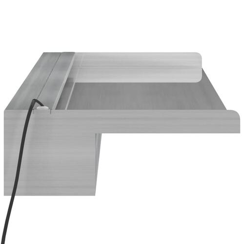 Vandfald med LED'er og RGB-farver 90 cm rustfrit stål