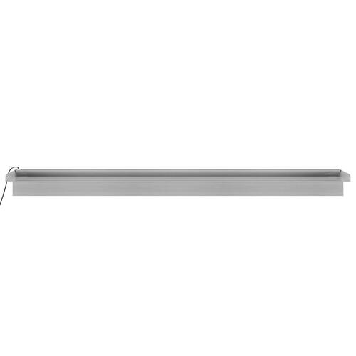 Vandfald med LED'er og RGB-farver 108 cm rustfrit stål