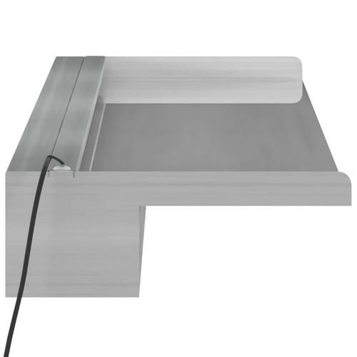 Vandfald med LED'er og RGB-farver 108 cm rustfrit stål