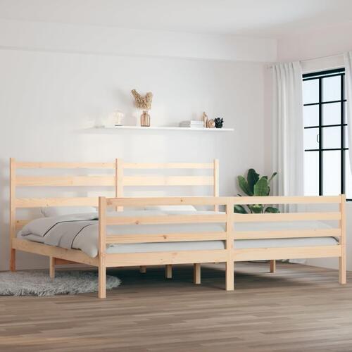 Sengeramme 200x200 cm massivt fyrretræ