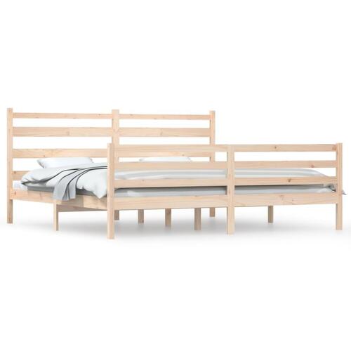 Sengeramme 200x200 cm massivt fyrretræ