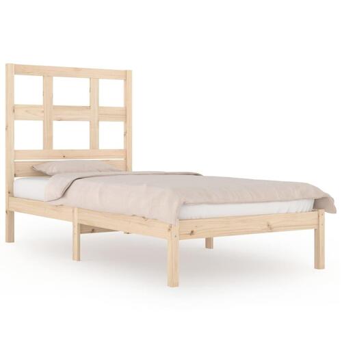 Sengeramme uden madras 90x200 cm massivt fyrretræ