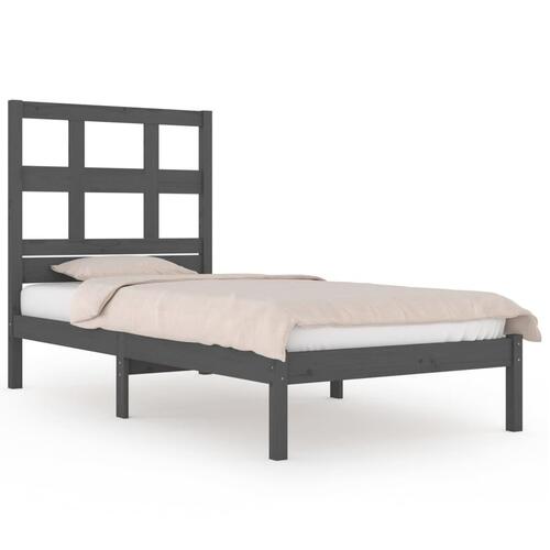 Sengeramme 100x200 cm massivt fyrretræ grå