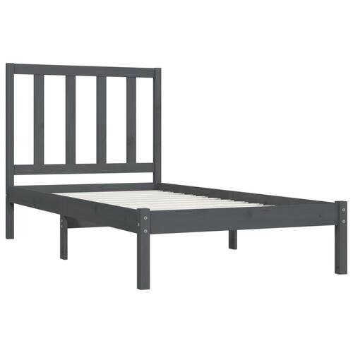 Sengeramme 100x200 cm massivt fyrretræ grå