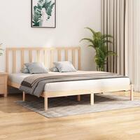 Sengeramme 200x200 cm massivt fyrretræ