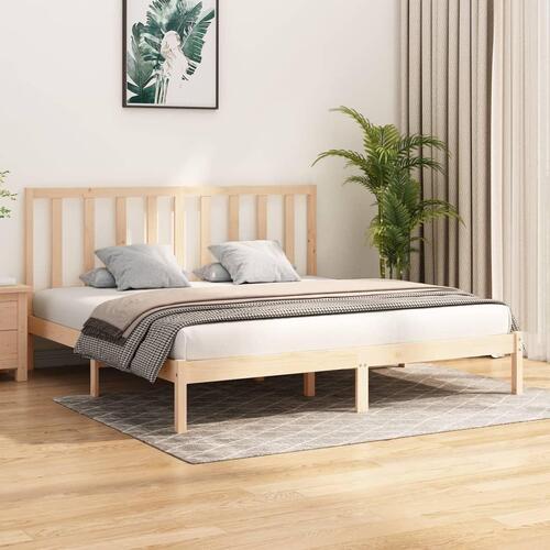 Sengeramme 200x200 cm massivt fyrretræ
