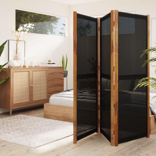 3-panels rumdeler 210x180 cm sort