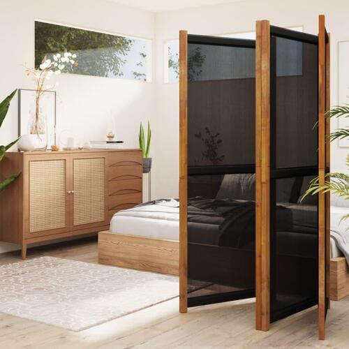 4-panels rumdeler 280x180 cm sort