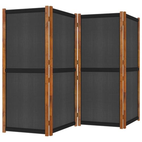 4-panels rumdeler 280x180 cm sort