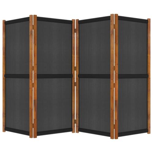 4-panels rumdeler 280x180 cm sort