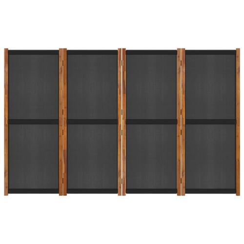 4-panels rumdeler 280x180 cm sort