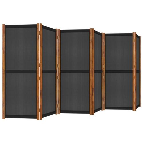 6-panels rumdeler 420x180 cm sort