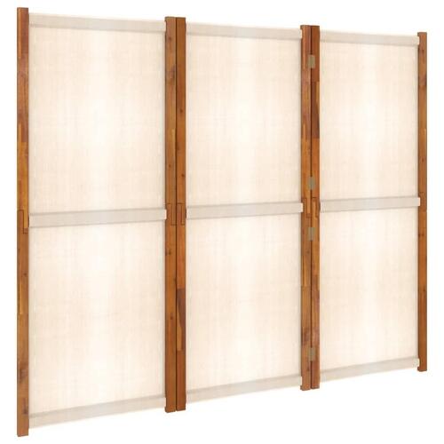 3-panels rumdeler 210x180 cm cremefarvet