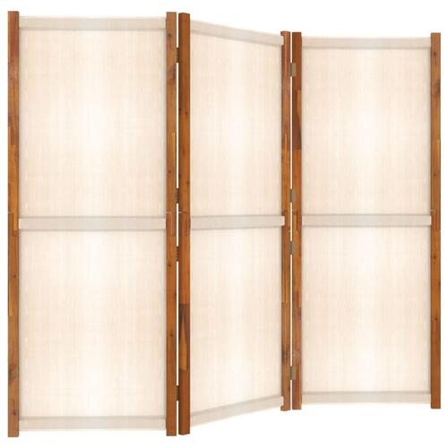 3-panels rumdeler 210x180 cm cremefarvet
