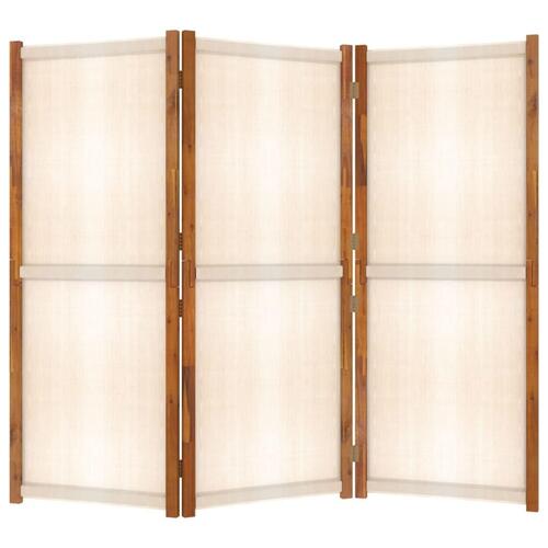 3-panels rumdeler 210x180 cm cremefarvet