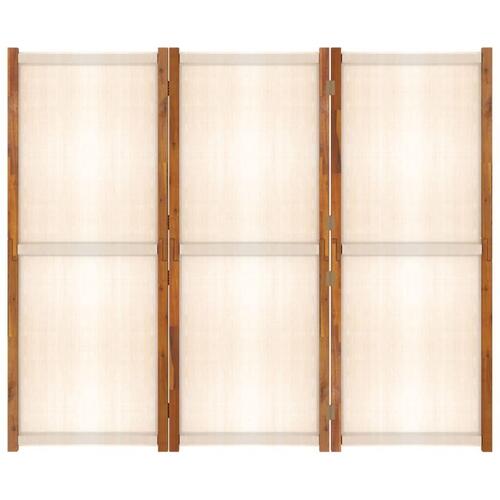 3-panels rumdeler 210x180 cm cremefarvet