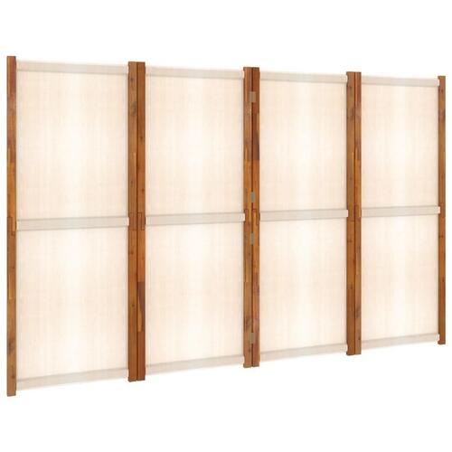 4-panels rumdeler 280x180 cm cremefarvet