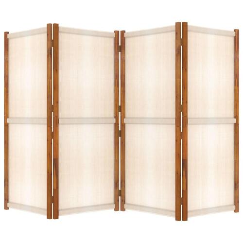 4-panels rumdeler 280x180 cm cremefarvet