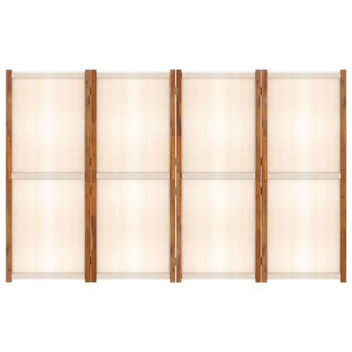 4-panels rumdeler 280x180 cm cremefarvet