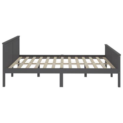 Sengeramme 180x200 cm massivt fyrretræ grå